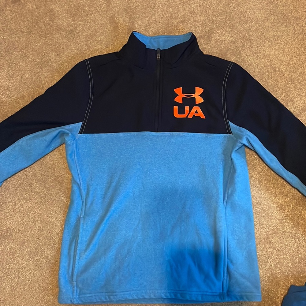 Blue under armour quarter zip fleece